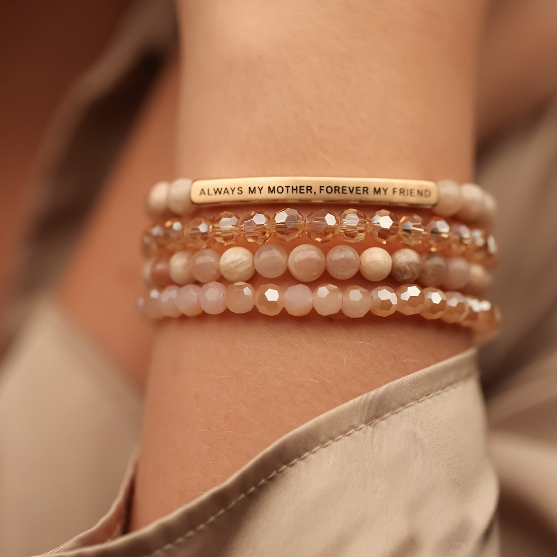 ALWAYS MY MOTHER 4 BRACELET GIFT SET - SUNSTONE - Inspiration Co.