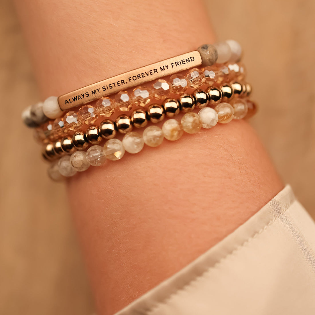 ALWAYS MY SISTER 4 BRACELET GIFT SET - BAMBOO - Inspiration Co.