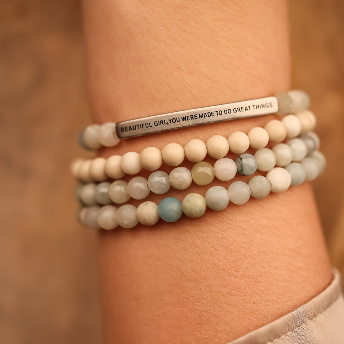 BEAUTIFUL GIRL 4 BRACELET GIFT SET - AMAZONITE - Inspiration Co.