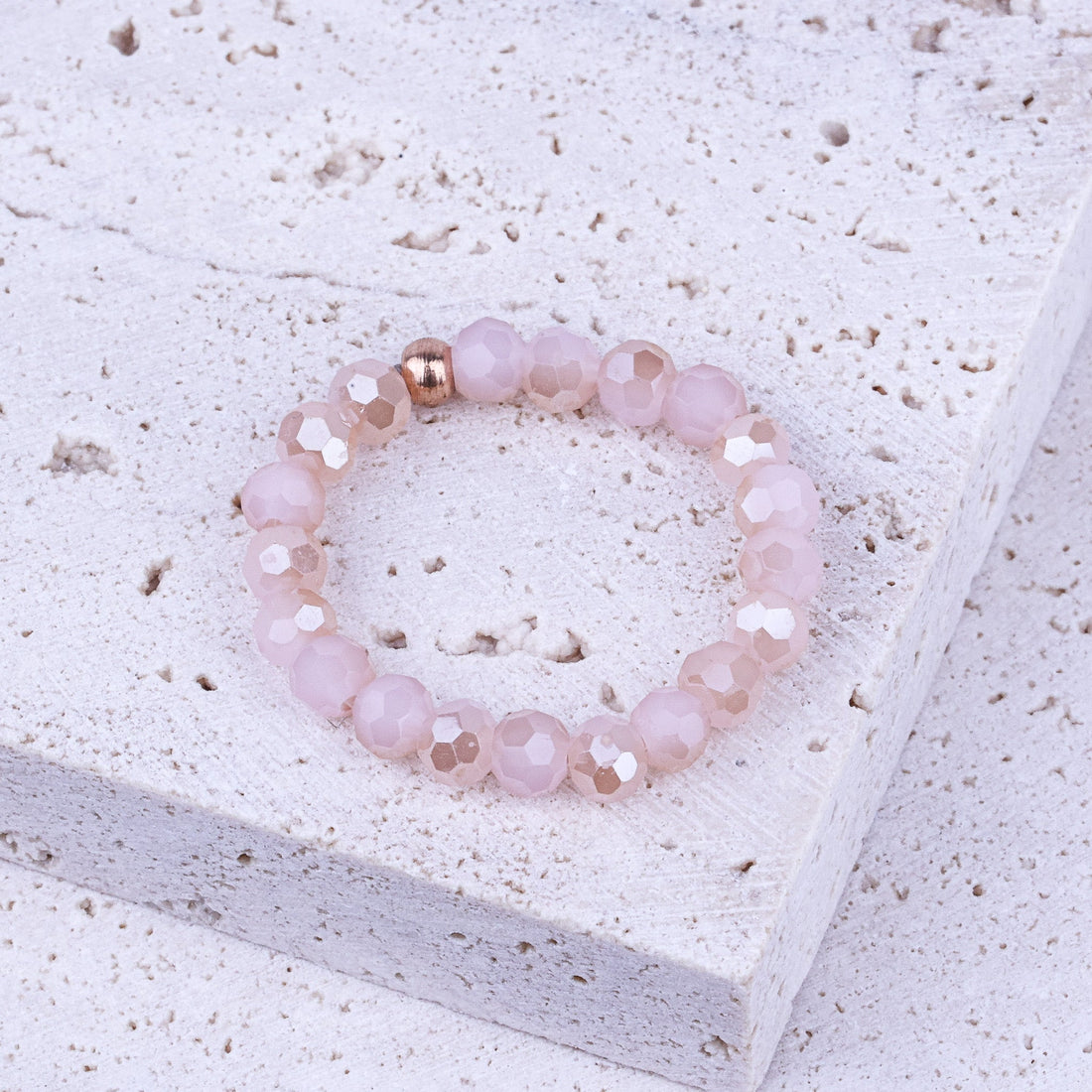 EARTHSTONE STRETCH RING - PINK JADE CRYSTAL - Inspiration Co.