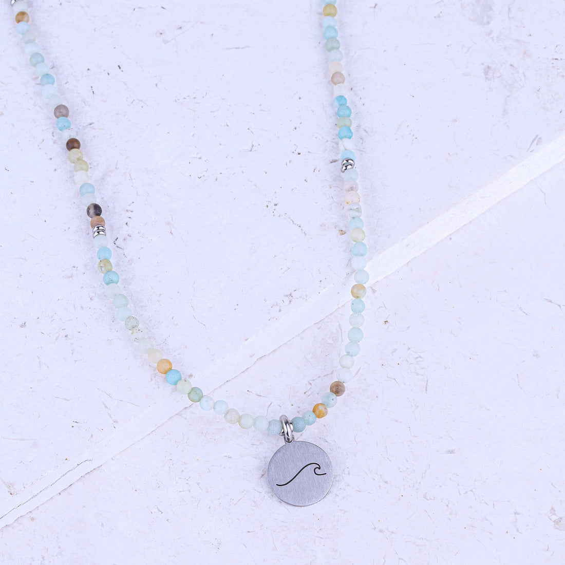 MICRO GEMSTONE NECKLACE - AMAZONITE - Inspiration Co.