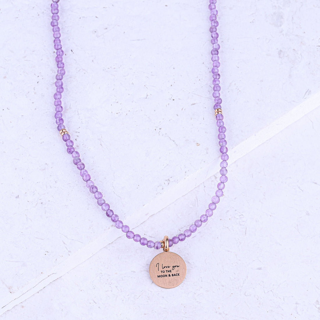 MICRO GEMSTONE NECKLACE - AMETHYST - Inspiration Co.